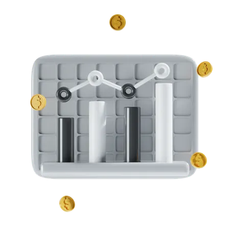 Business Chart 3 D Icon Illustration 3D Icon