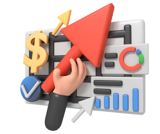 Finance Increasing Investing Money Concept 3D Icon