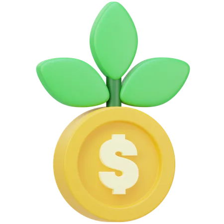 Financial Growth 3 D Illustration 3D Icon