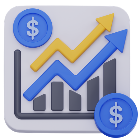 Financial growth  3D Icon