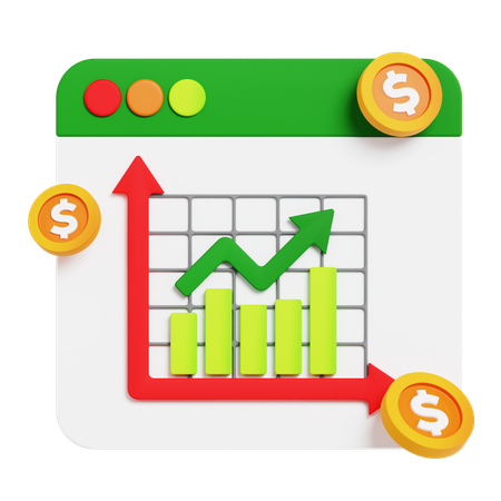 Financial Growth  3D Icon