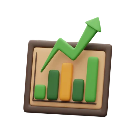 Financial growth  3D Icon