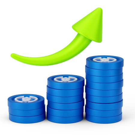 Financial growth  3D Icon