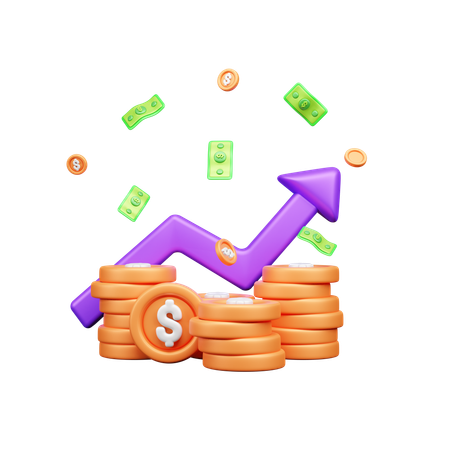 Financial growth  3D Icon