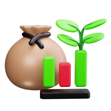 Financial Growth  3D Icon