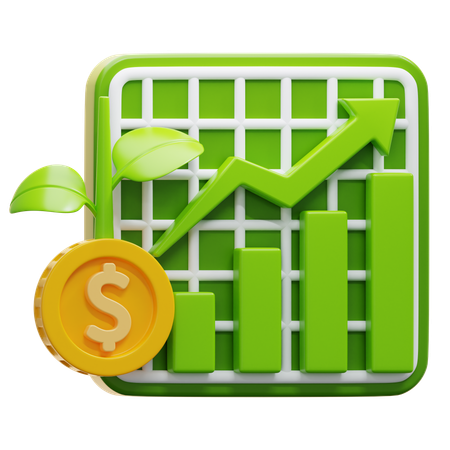 Financial growth  3D Icon