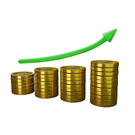 Financial growth  3D Icon