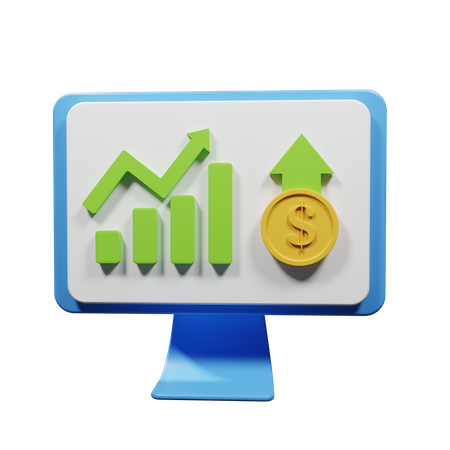 Financial Growth  3D Illustration