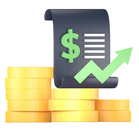 Business Report Document Financial 3 D Icon Illustration 3D Icon
