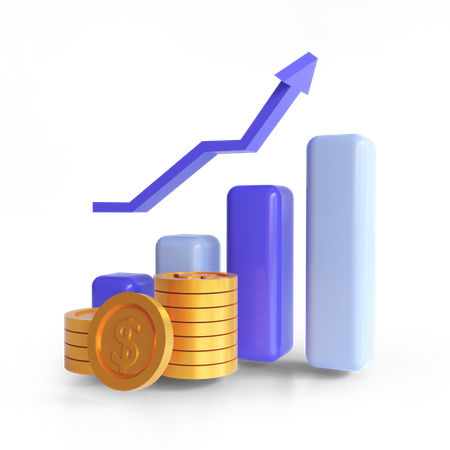 Financial Growth  3D Illustration