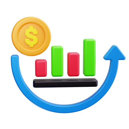 Financial Growth Arrow  3D Icon