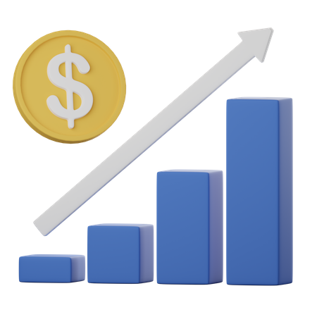 Financial Growth Chart  3D Icon