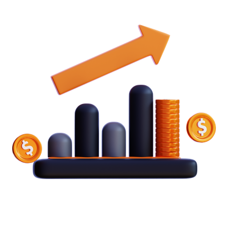 Financial Growth Chart  3D Icon