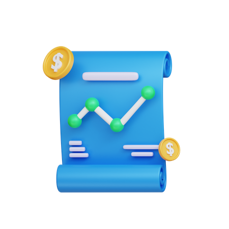 Financial Growth Chart  3D Icon