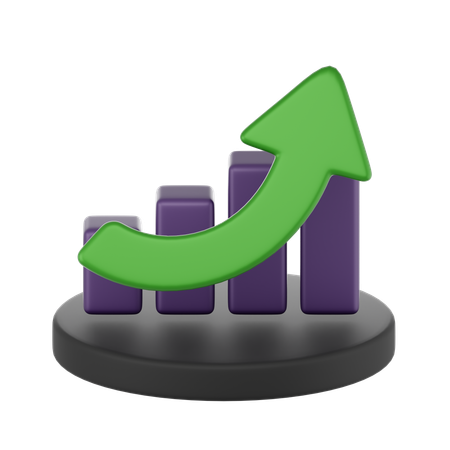 Financial Growth Chart  3D Icon