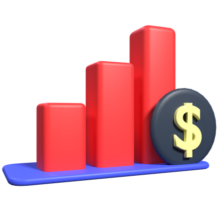 Financial Growth Chart  3D Icon