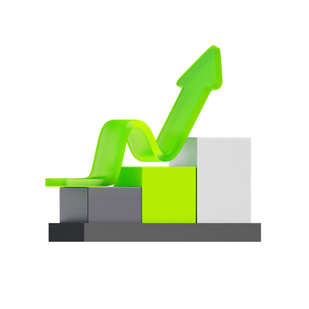 Financial Growth Chart  3D Icon