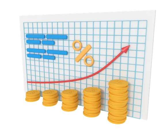 Financial Growth Chart 3D Icon