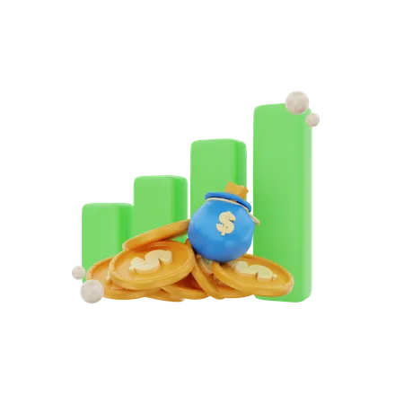 3 D Fluctuation Icon Object Illustration 3D Icon