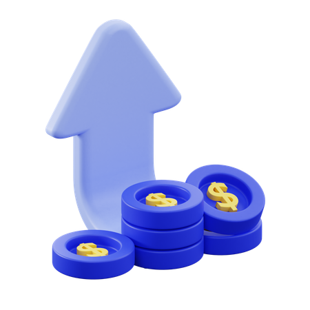 Financial Growth Increases  3D Icon