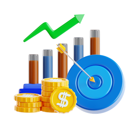 Financial Growth Success  3D Icon