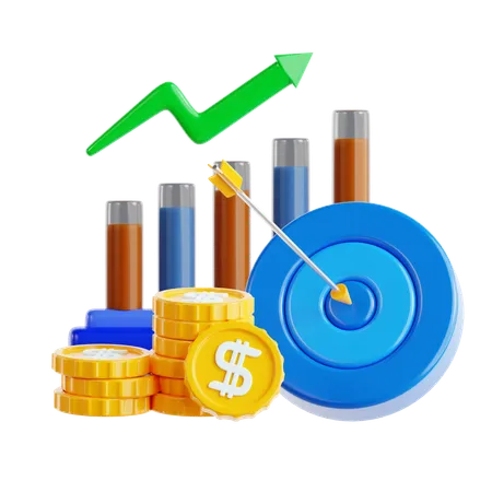 Financial Growth Success  3D Icon