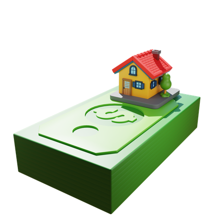 Financial home  3D Icon