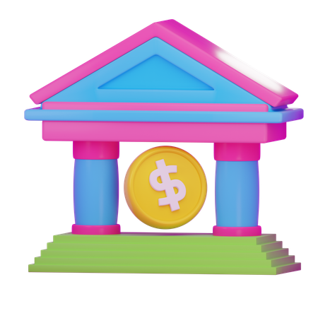 金融機関  3D Icon