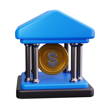 金融機関  3D Icon