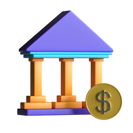 Financial Institute  3D Illustration