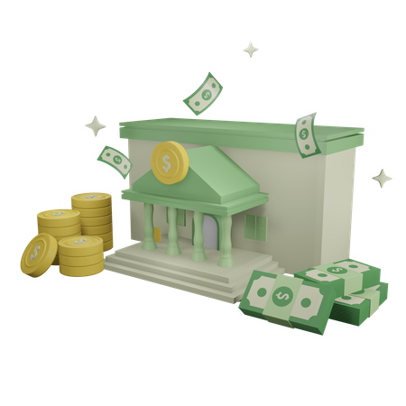 Financial Institute 3D Illustration