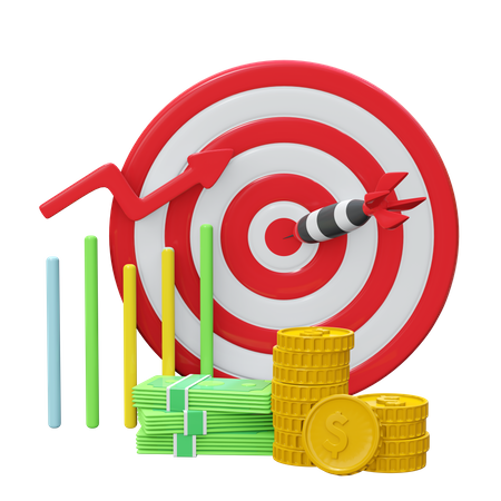 Financial Investment Aim  3D Icon