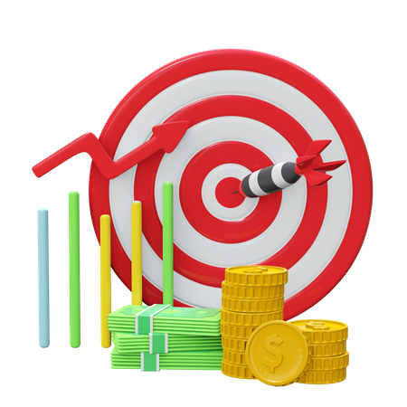 Financial Investment Aim  3D Icon