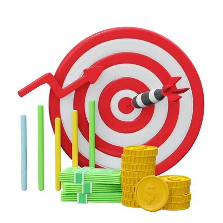 Financial Investment Aim  3D Icon