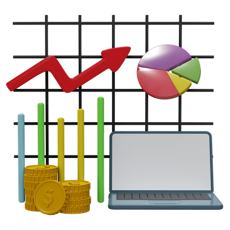 Financial Investment Growth  3D Icon