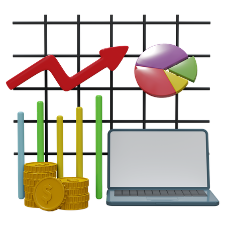 Financial Investment Growth 3D Icon