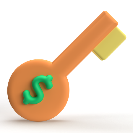 Financial Key  3D Icon