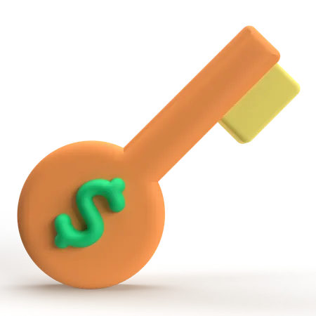 Financial Key  3D Icon