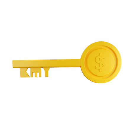 Financial Key  3D Illustration