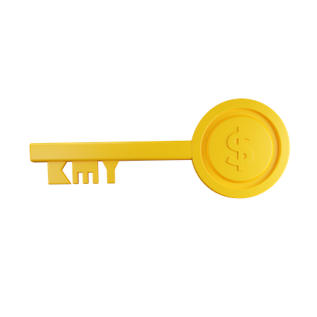 Financial Key 3D Illustration