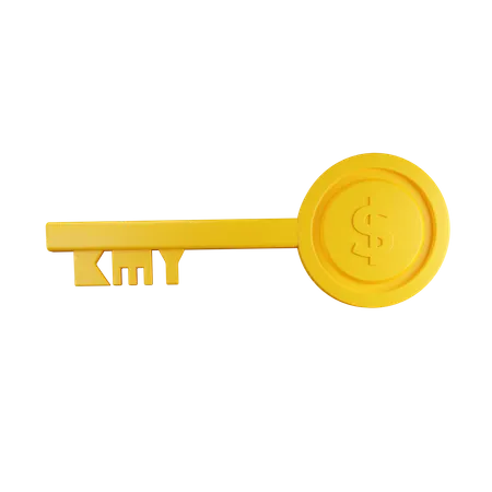 Financial Key 3D Illustration