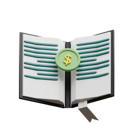 Financial Knowledge Book  3D Icon