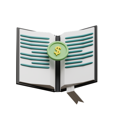 Financial Knowledge Book 3D Icon
