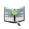 financial knowledge book emoji 3d