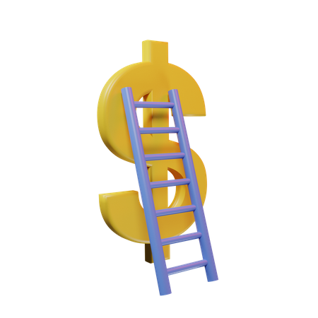 Financial Ladder 3D Illustration