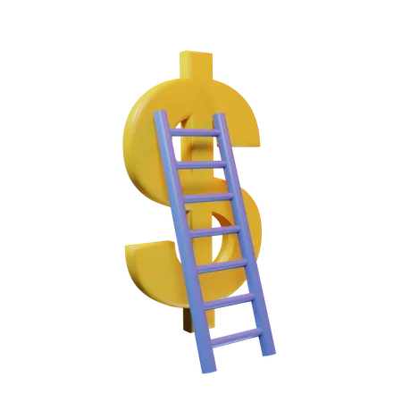 Financial Ladder  3D Illustration