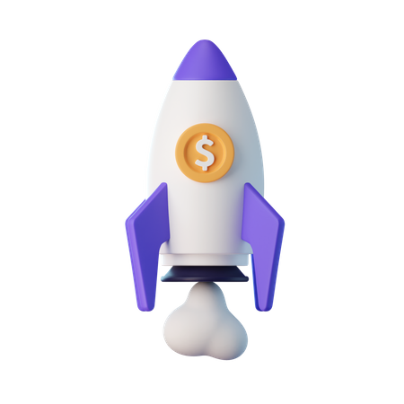 Financial Launch  3D Icon