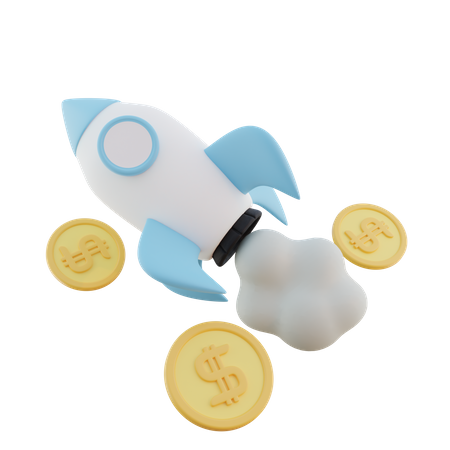 Financial Launch  3D Icon