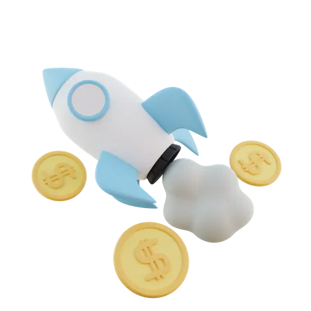 Financial Launch  3D Icon