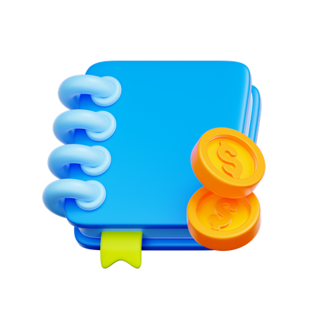 Financial Ledger Notebook  3D Icon